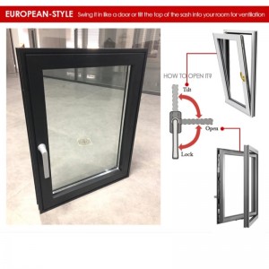 Long slim aluminum profile windows and doors