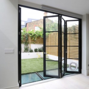 Steel exterior aluminum folding door